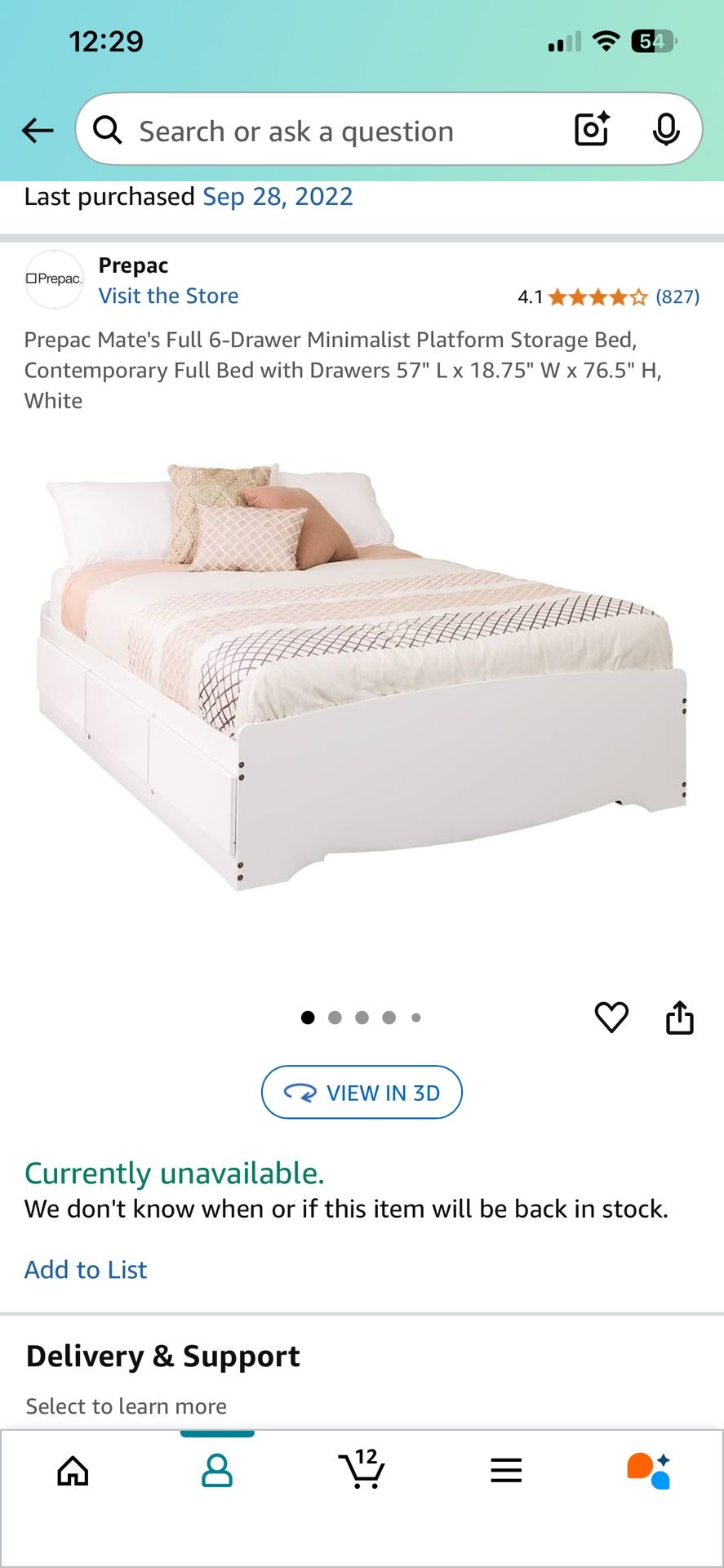 Full 6-Drawer Storage Bed With Headboard