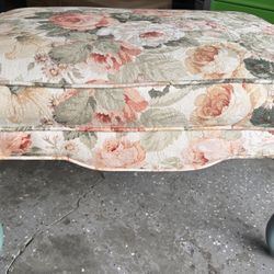Vintage Floral Ottoman 