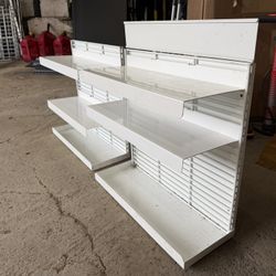 Wall display commercial grade shelving (2 like new) (Read ad before messaging)