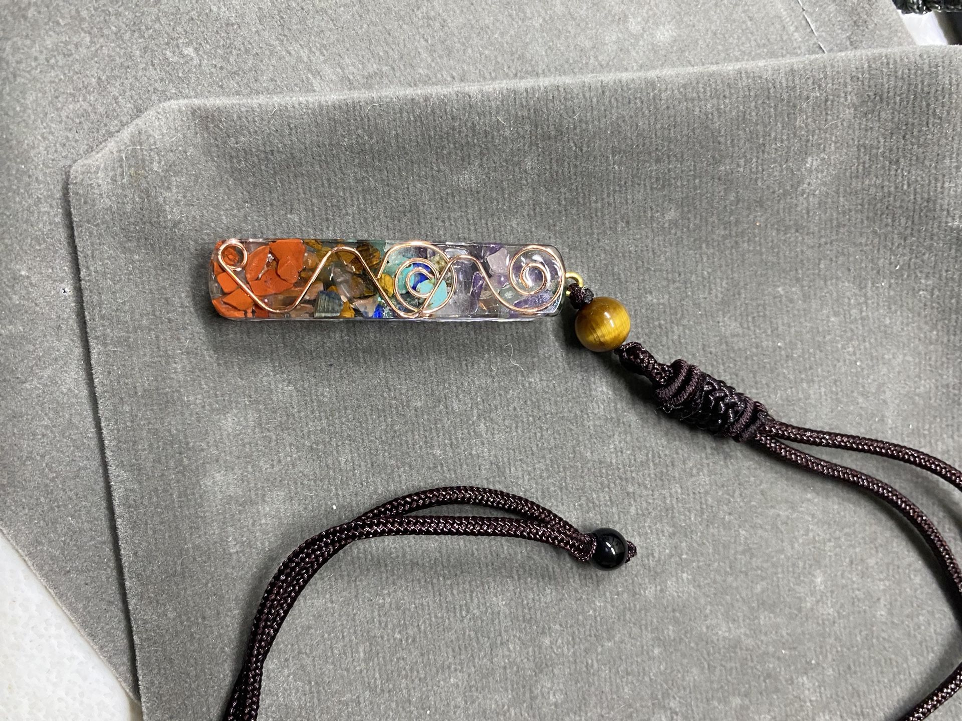 Chakra rocks, unisex necklace