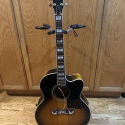 Vintage Harley Benton Custom Line King-CE VS Sunburst with Gold-Colored Grover Machine Heads