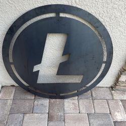 Metal Medium Litecoin Cryptocurrency Wall Art 
