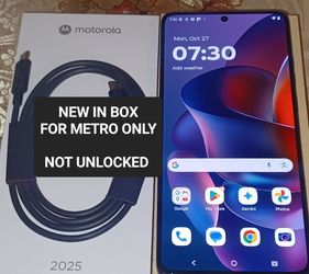 MOTOROLA G STYLUS 2025 5G 128GB ANDROID NEW IN BOX CLEAN IMEI FOR METRO ONLY OR FOR WIFI USE**NOT UNLOCKED**