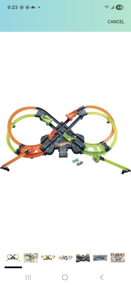 Hot Wheels Colossal Crash Track Set, Figure 8 Track Set,