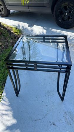 Glass Top Side Table