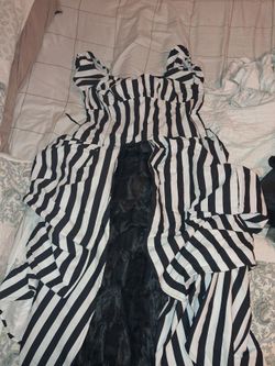 Black and White Striped Maxi Dress