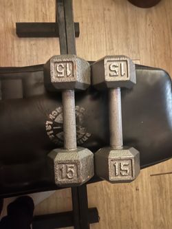 15lbs pairs dumbbells