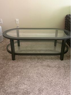 Oval Glass Coffee Table