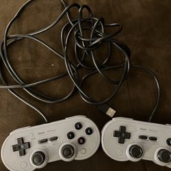 Two 8bitdo Sn30 Pro USB Game Controllers
