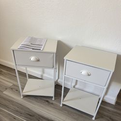 Furologee White Nightstands Set Of 2 