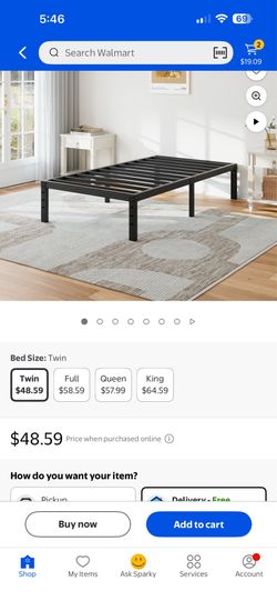Twin bed frame