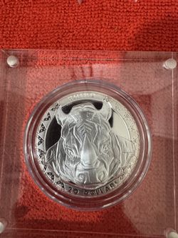 Big 5 Rhino 2 oz silver round