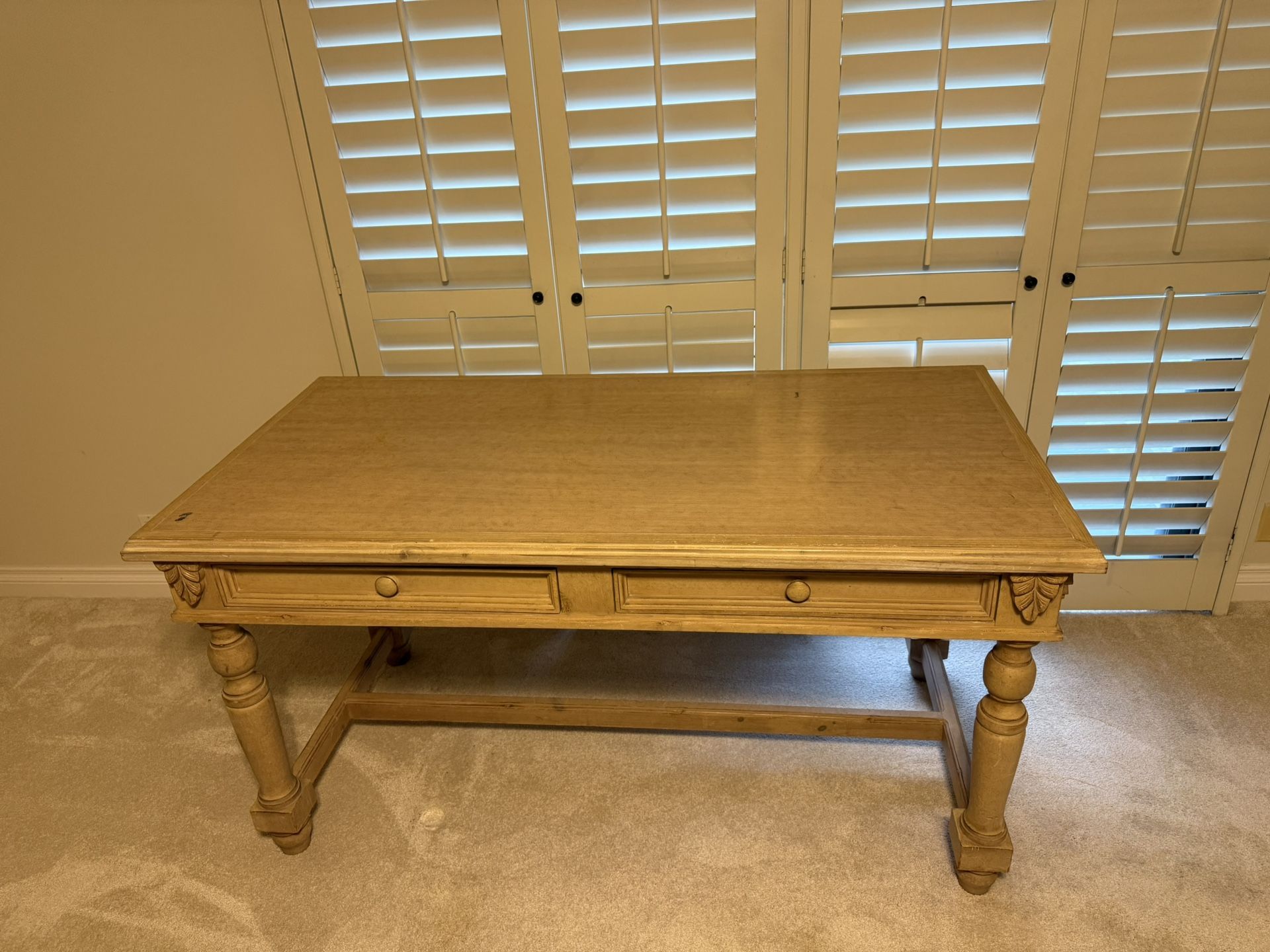 Classic Solid Wooden Desk with Drawers