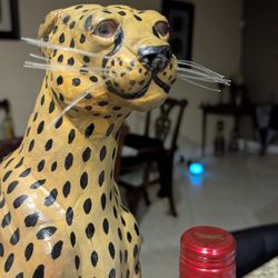 Handmade leather cheetah 