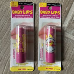 Set of 2 Maybelline Baby Lips Pink Punch Lip Balm