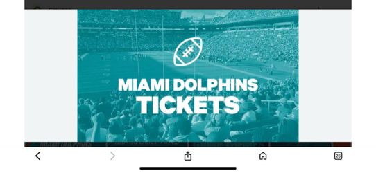 Two Dolphin Game Tix in Suite Section