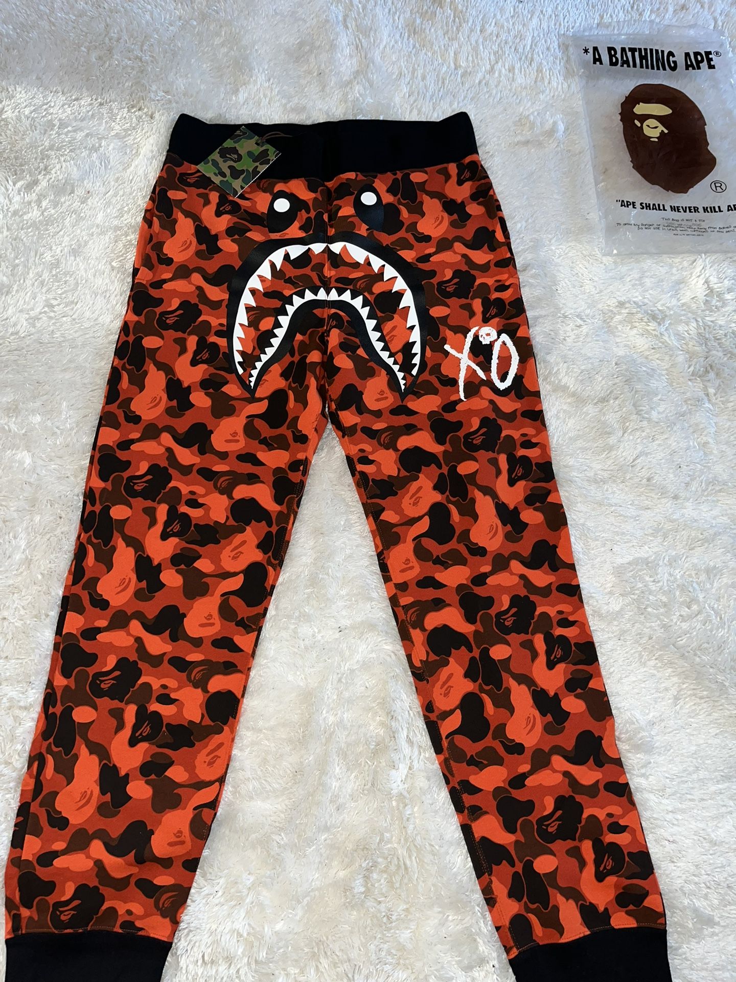 Bape x Xo Camo Shark Slim Sweat Pants