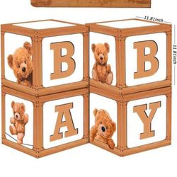 Party BOXES  In A Pack W Bears  And Letters