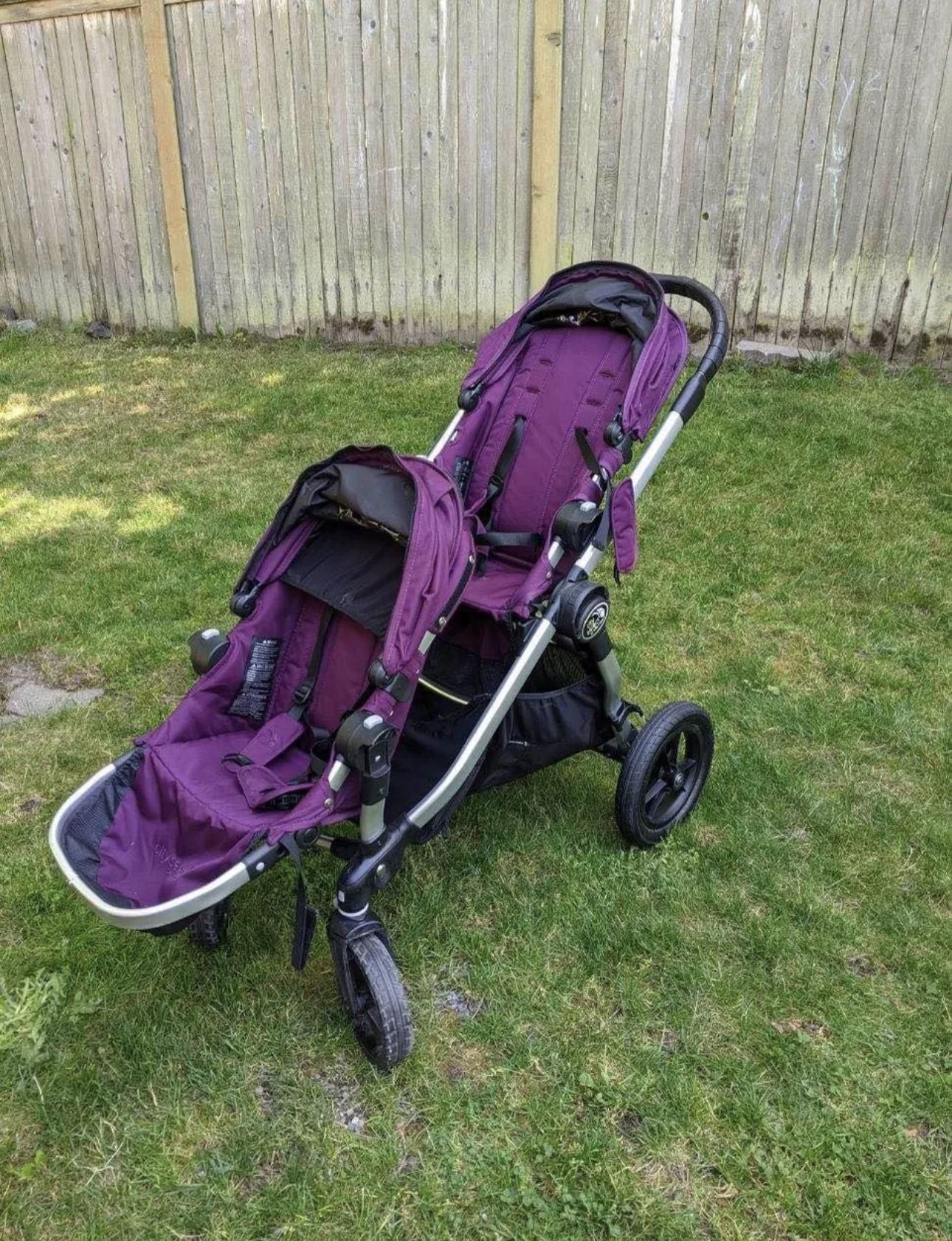 Purple 2 Seat Stroller