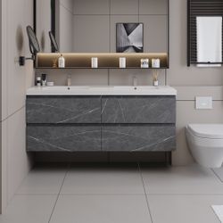 NEW ~ Modern Floating Bathroom Vanity - 60 inches