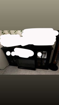 Fireplace entertainment stand