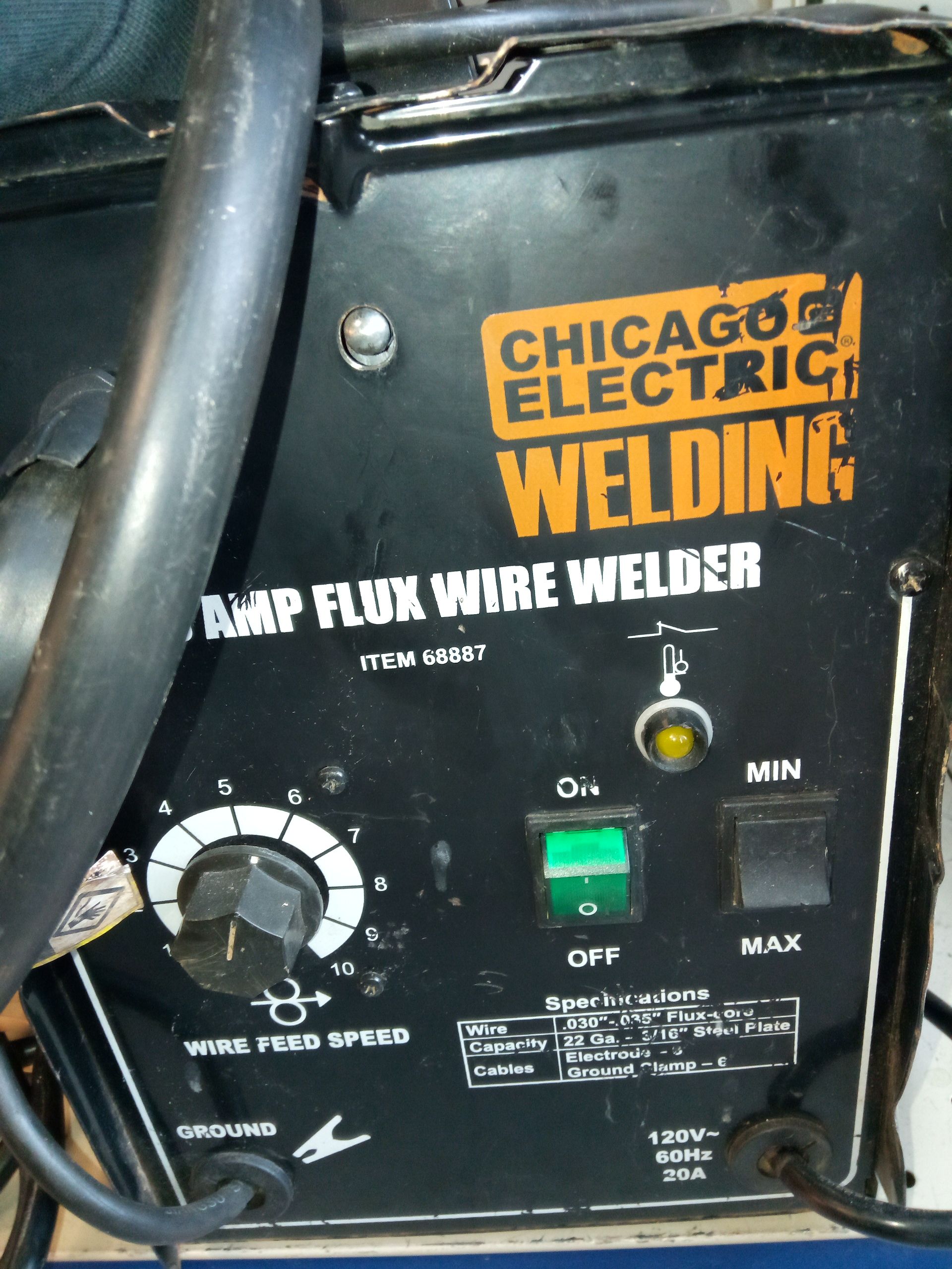 Campbell hausfeld 115v flux - core welder 30 - 85 amp output