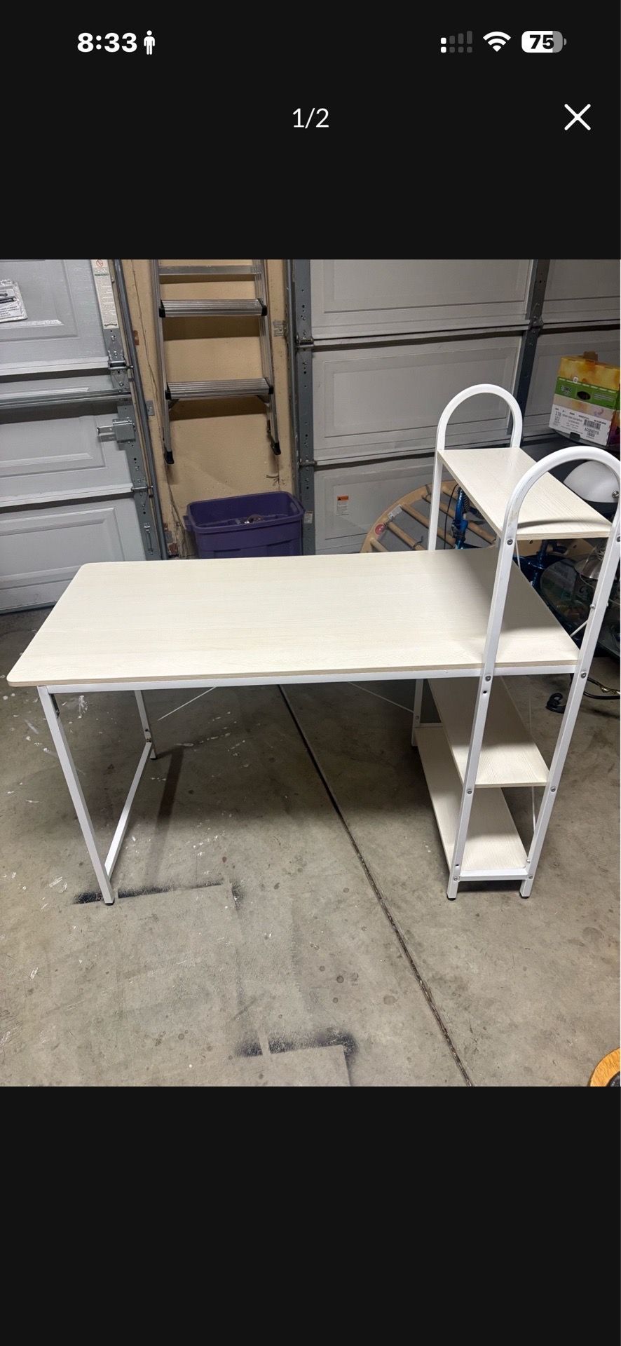 Desk with shelves