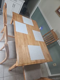 Solid light Oak table 36x60 dining table