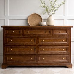 Modern Solid Wood Timeless Dresser – 9 Drawers / Nursery Dresser 