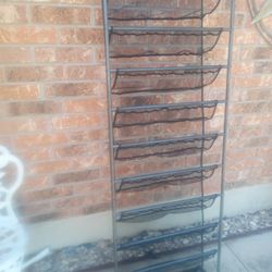 Framed Over The Door Shoe Organizer In Good Condition 