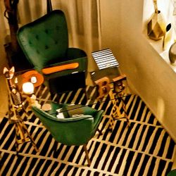 High Wingback Living Room Chair, Vintage Button Wingback Chair, Velvet Side Chair Leisure Chair Wingback Reading Chair for Living Room Bedroom Waitin