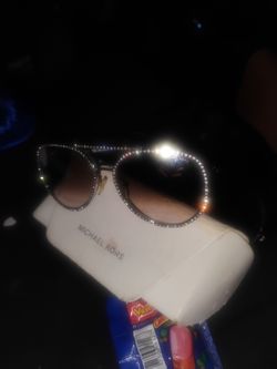 Michael Kors Rhinestone Aviator Sunglasses