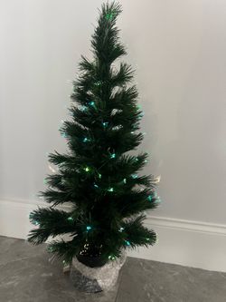 2 Light up Christmas trees