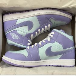 Jordan 1 Mid Purple Aqua Size 12