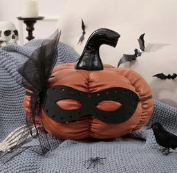 Leather Pumpkin Throw Pillows