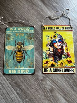 2-3x5” wood signs with bad ass messages