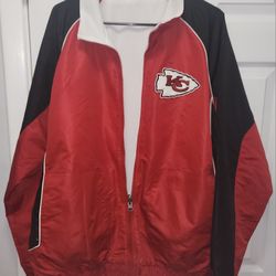 Kansas City Chiefs reversible jacket Large ANDY REID