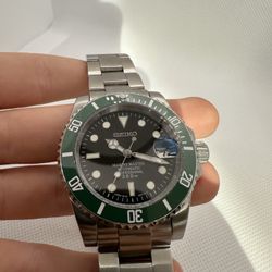 SEIKO “Kermit”  / “Starbucks” MARINE MASTER SUB MOD BUILD NH35 AUTOMATIC 40MM DIVER WATCH