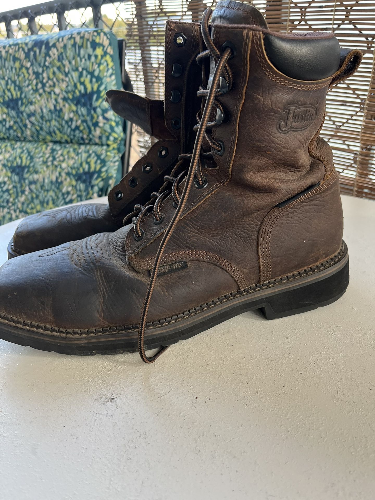 Justin Driller 8” Safety Toe Work Boots
