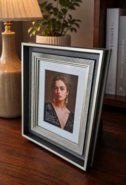 Set of 2 INFRAMART 6X8 luxury and retro photo frame, vintage bronze metal texture picture frame