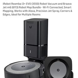 iRobot Roomba i3+ EVO (3550) Robot Vacuum and Braava Jet m6 (6113) Robot Mop Bundle - Wi-Fi Connected, Smart Mapping, Works with Alexa, Precision Jet 