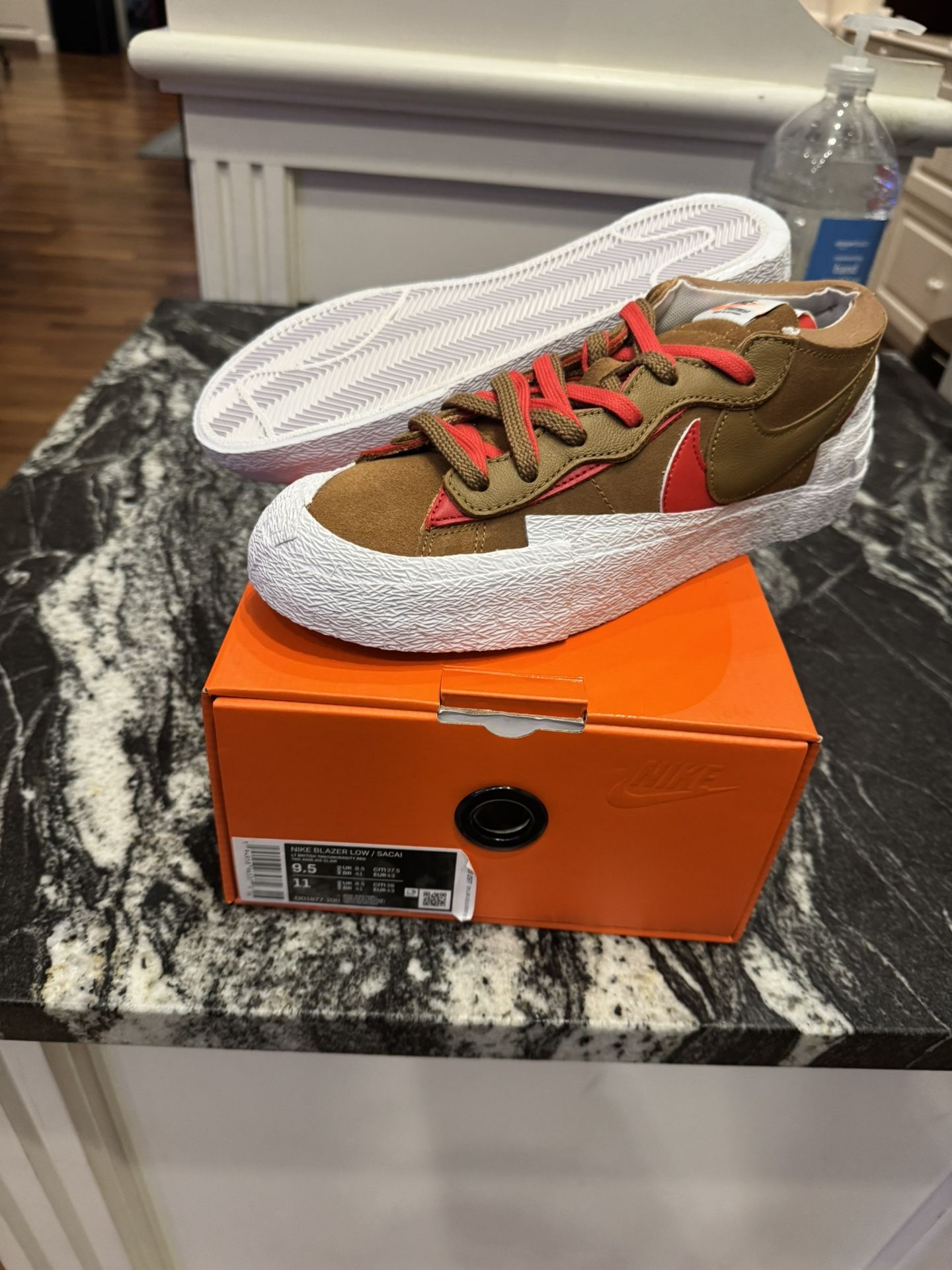 Sacai Blazer Low British Tan Mens 9.5 New