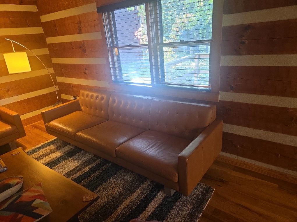 Real Leather Sofa & Chair