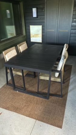 Black Wooden Dinner Table