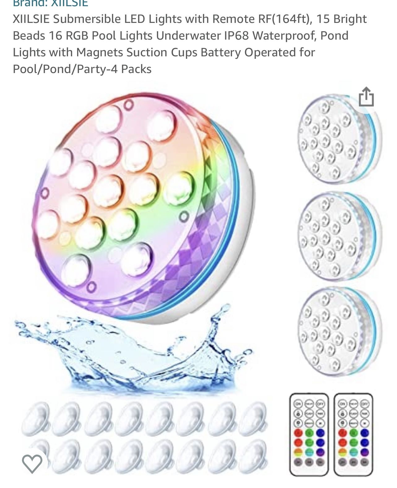 Submersible LED Lights with Remote