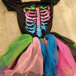 Skeleton With Tutu Dress Up Clothes Size 8-10