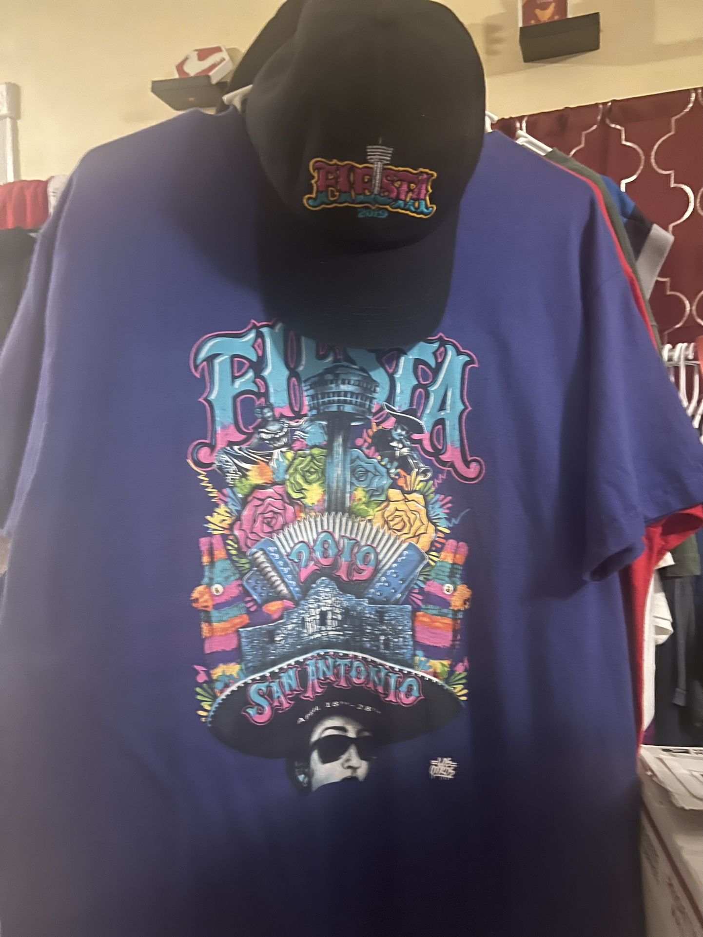 Rare Fiesta  2019 T- Shirt With Matching Hat 