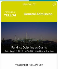Dolphins parking pass