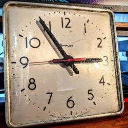 Simplex Industrial Metal Wall Clock (10 Inch)
