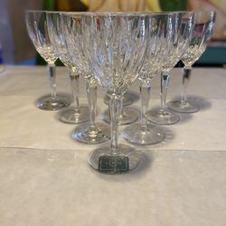 Lenox Clarity Cut Crystal Wine Glasses! Set Of 5